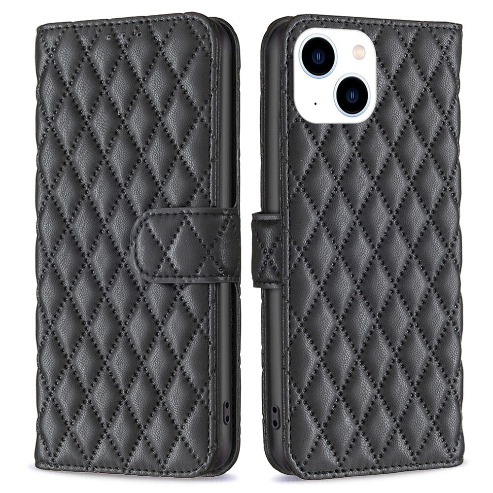 Funda acolchada con solapa iPhone 14 Negro