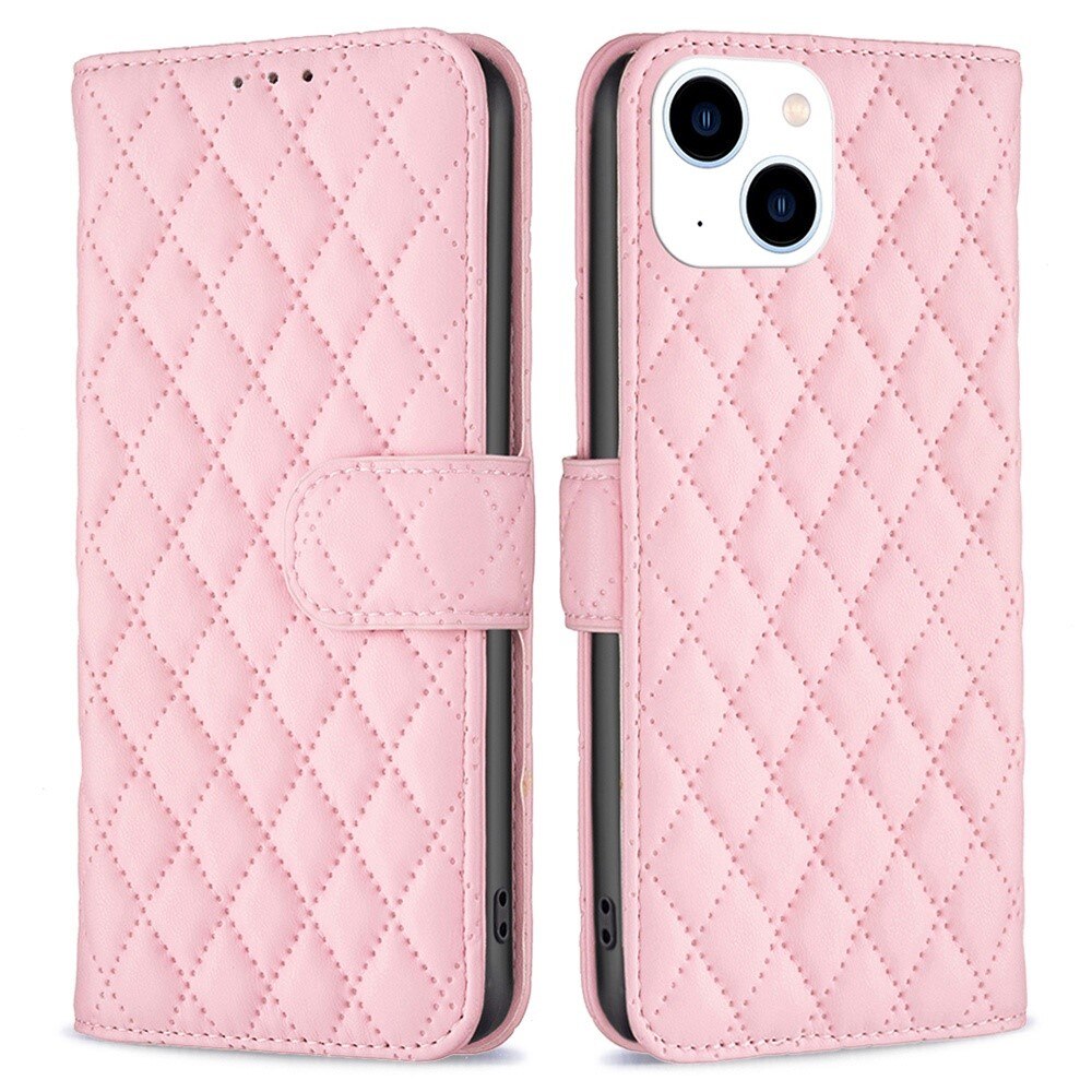 Funda acolchada con solapa iPhone 14 Rosado