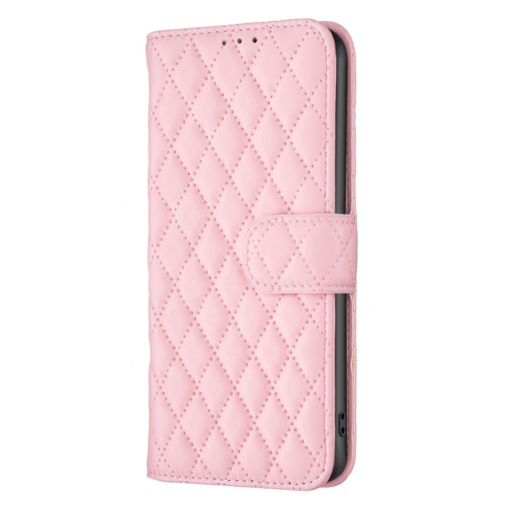 Funda acolchada con solapa iPhone 14 Rosado