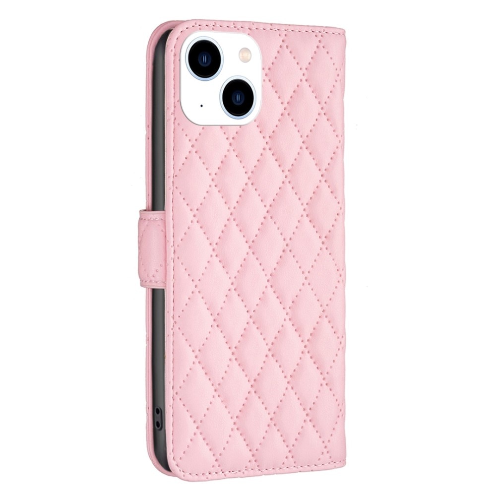 Funda acolchada con solapa iPhone 14 Rosado