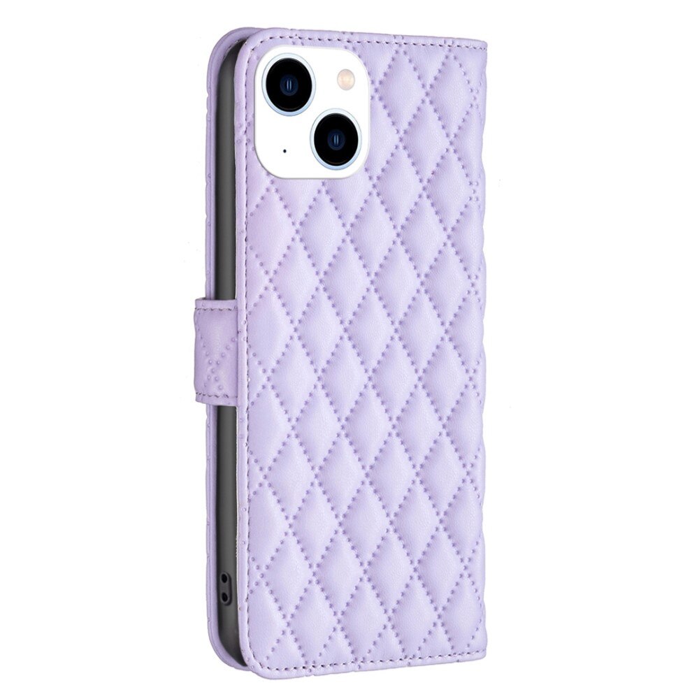 Funda acolchada con solapa iPhone 14 Violeta