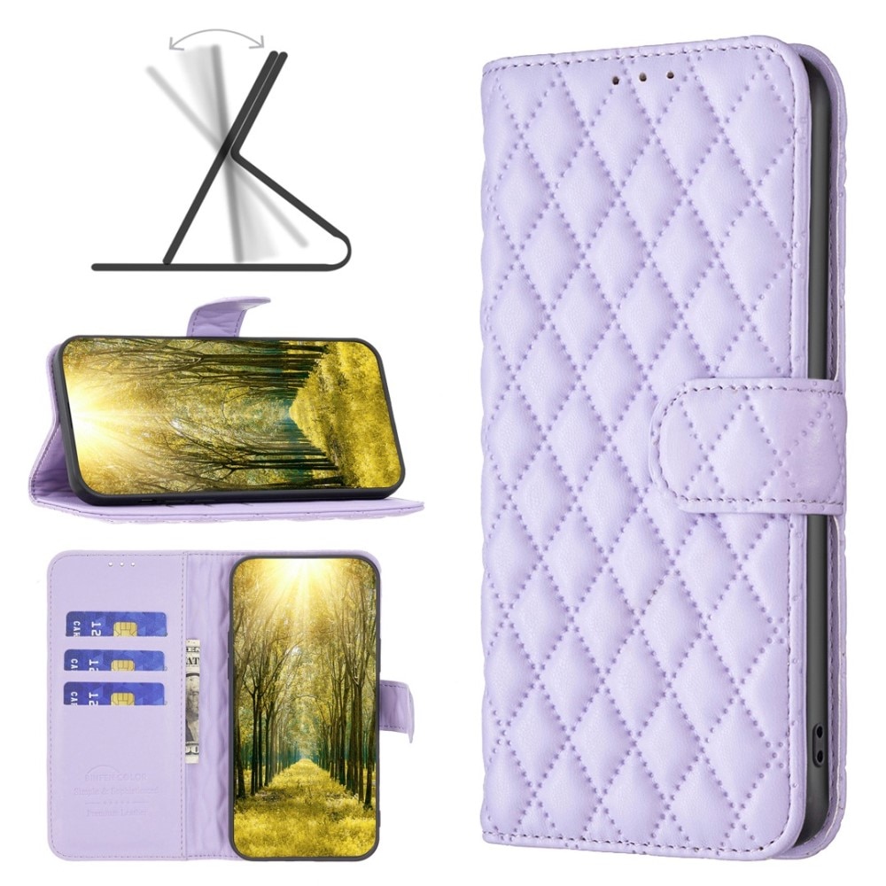 Funda acolchada con solapa iPhone 14 Violeta