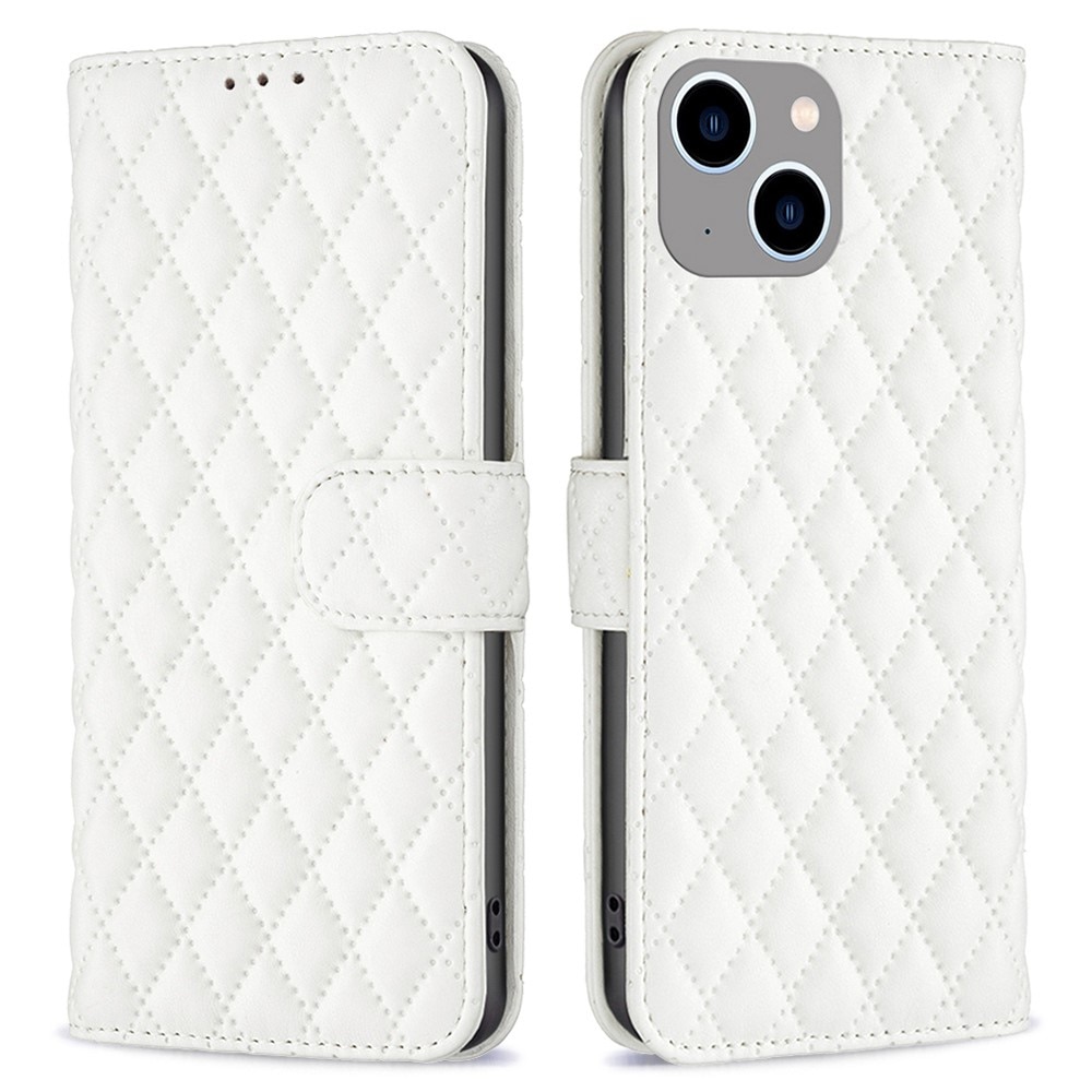 Funda acolchada con solapa iPhone 14 Plus Blanco