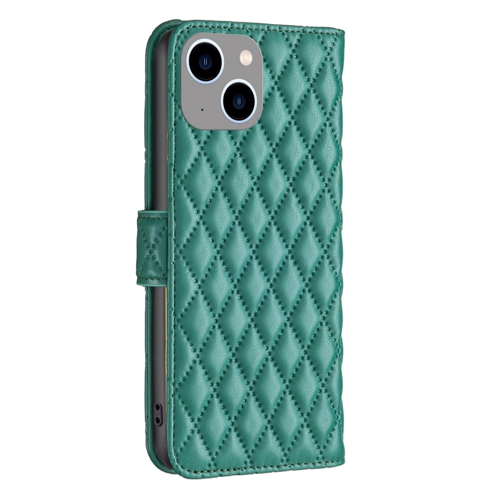 Funda acolchada con solapa iPhone 14 Plus Verde