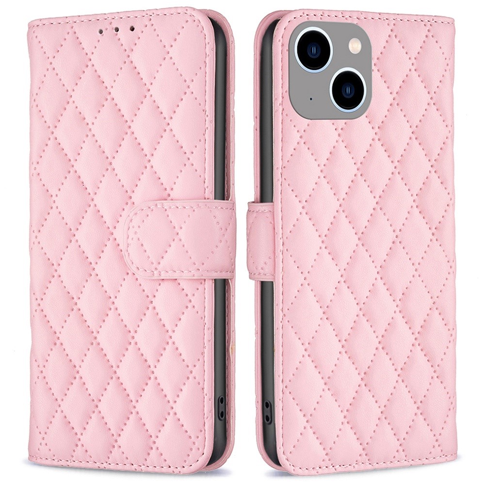 Funda acolchada con solapa iPhone 14 Plus Rosado