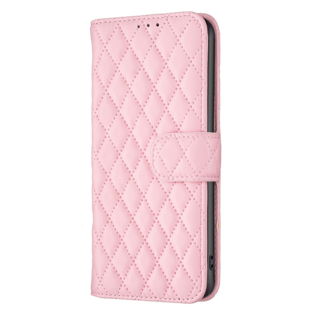 Funda acolchada con solapa iPhone 14 Plus Rosado