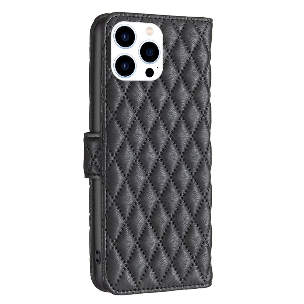 Funda acolchada con solapa iPhone 14 Pro Negro