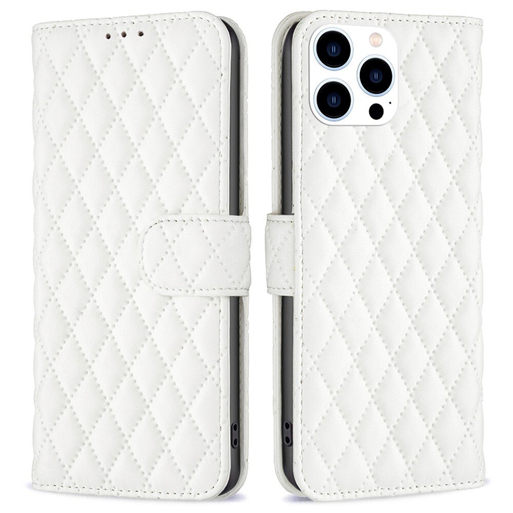 Funda acolchada con solapa iPhone 14 Pro Blanco