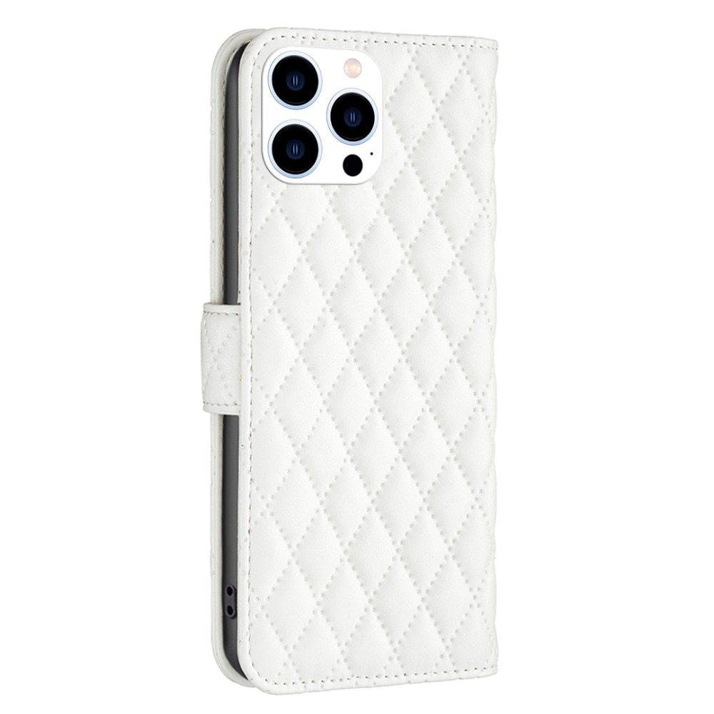 Funda acolchada con solapa iPhone 14 Pro Blanco