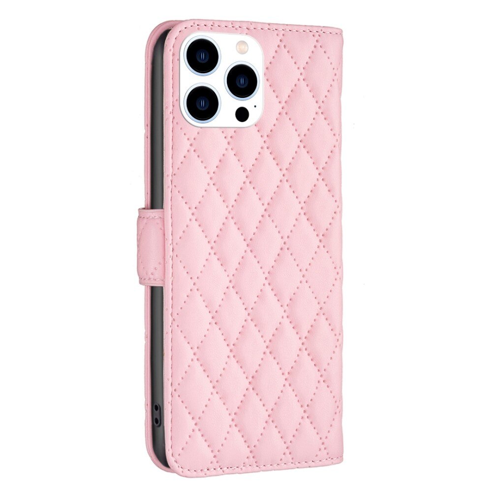 Funda acolchada con solapa iPhone 14 Pro Rosado