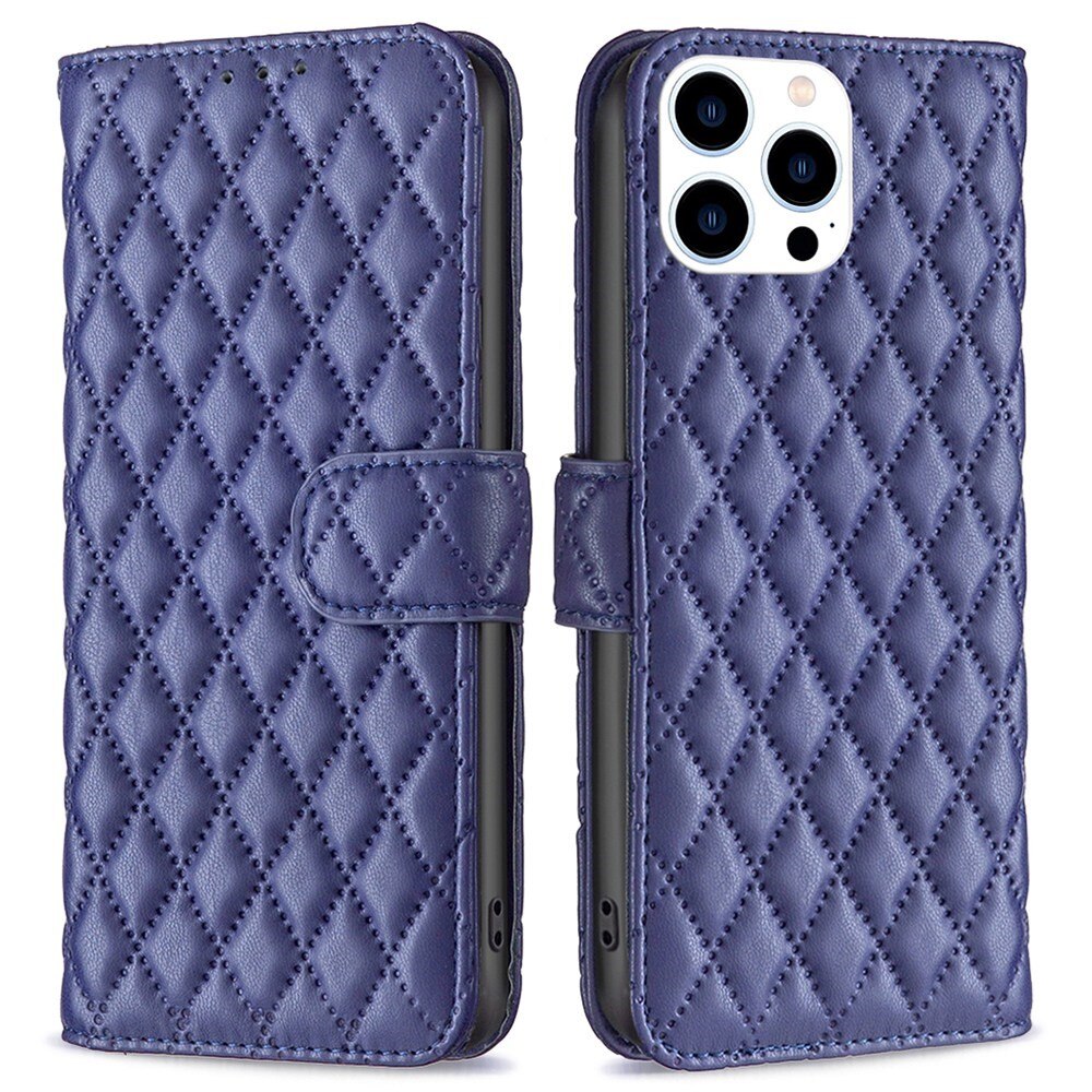 Funda acolchada con solapa iPhone 14 Pro Azul