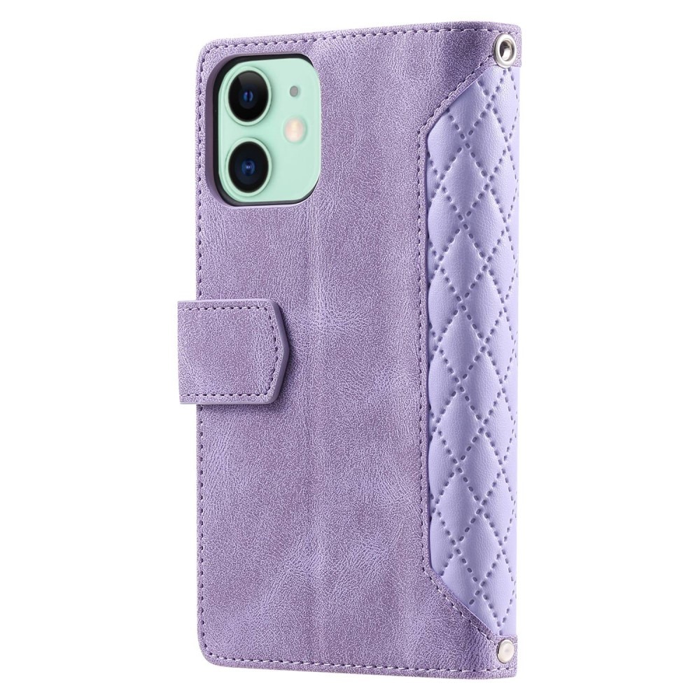 Funda acolchada tipo billetera iPhone 11 Púrpura