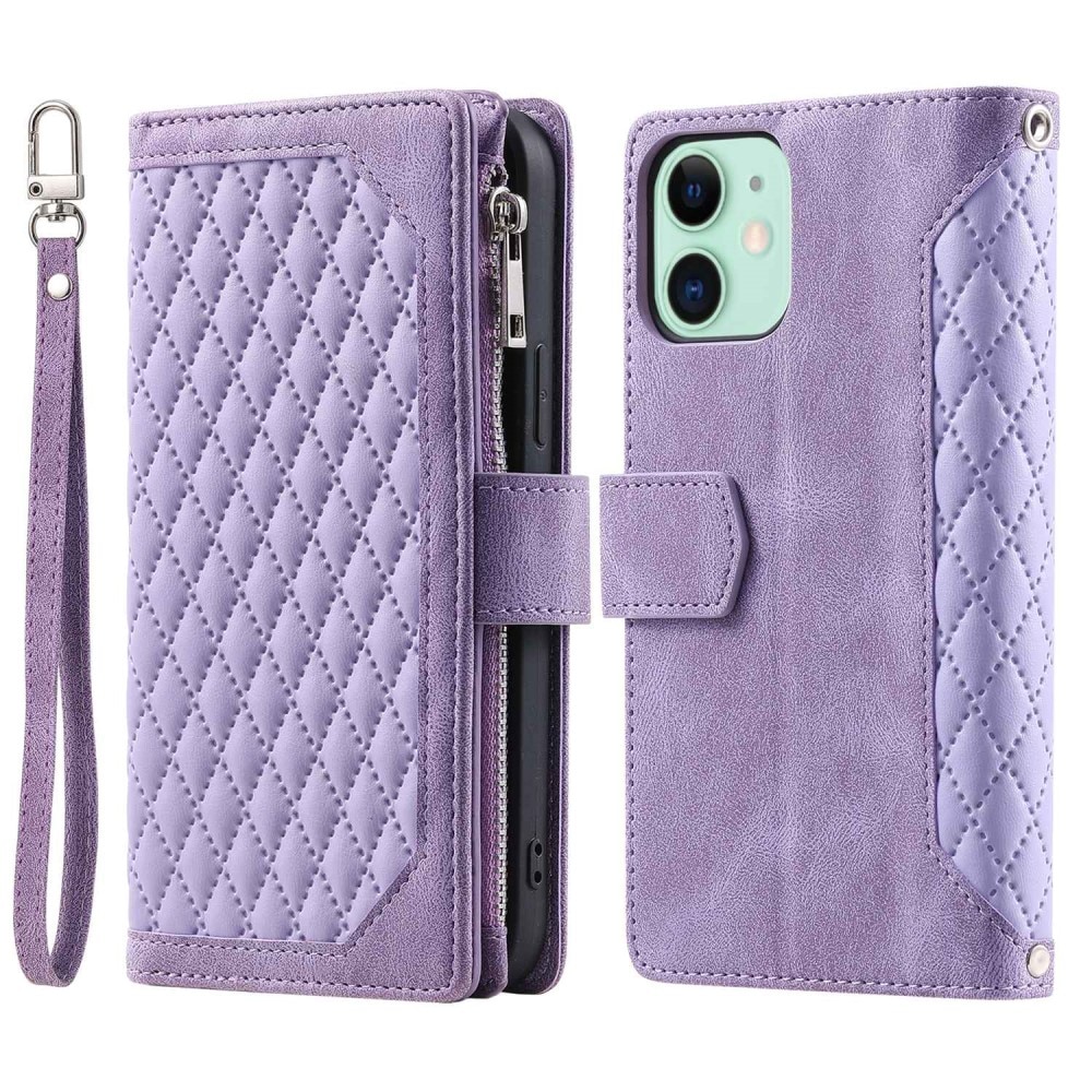 Funda acolchada tipo billetera iPhone 11 Púrpura