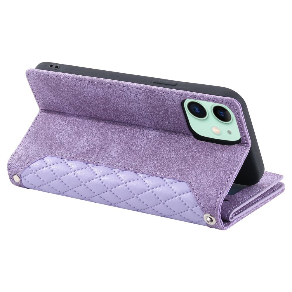 Funda acolchada tipo billetera iPhone 11 Púrpura