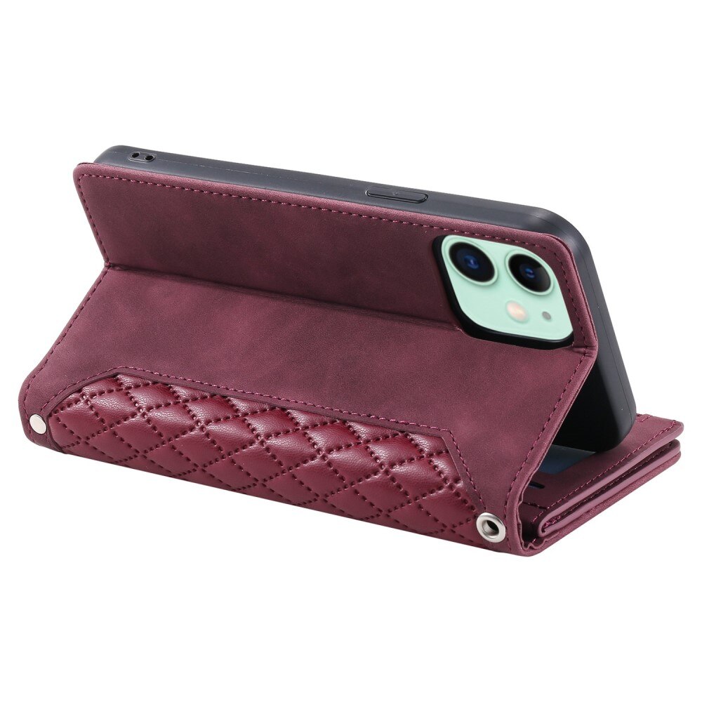 Funda acolchada tipo billetera iPhone 11 Rojo