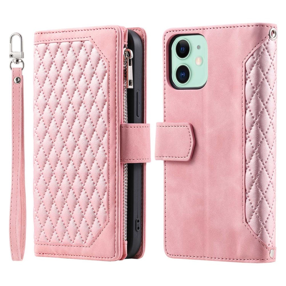 Funda acolchada tipo billetera iPhone 11 Rosado