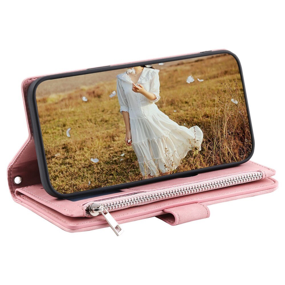 Funda acolchada tipo billetera iPhone 11 Rosa