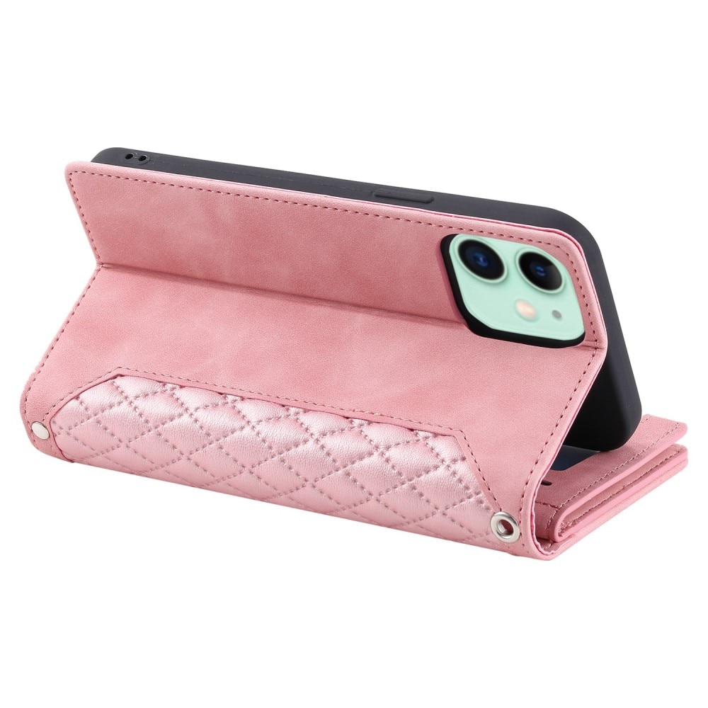 Funda acolchada tipo billetera iPhone 11 Rosado