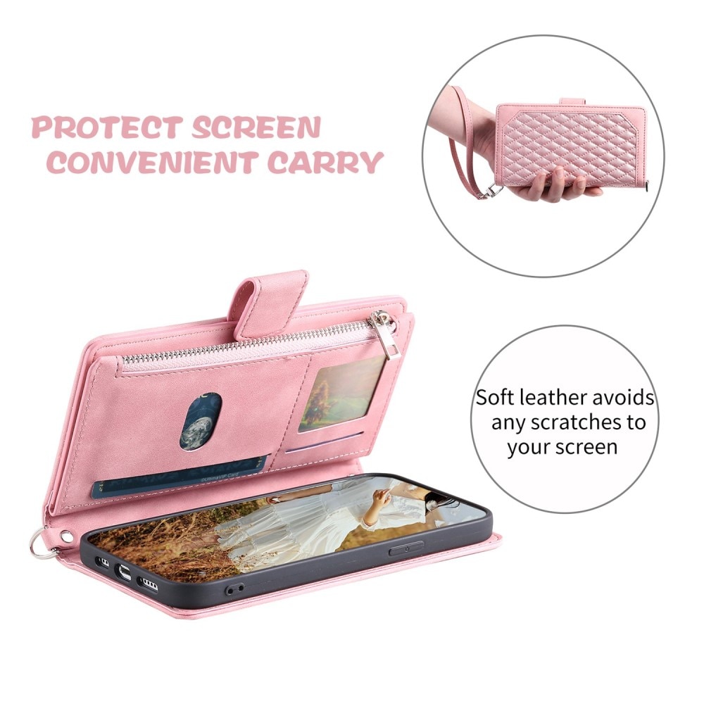 Funda acolchada tipo billetera iPhone 11 Rosa