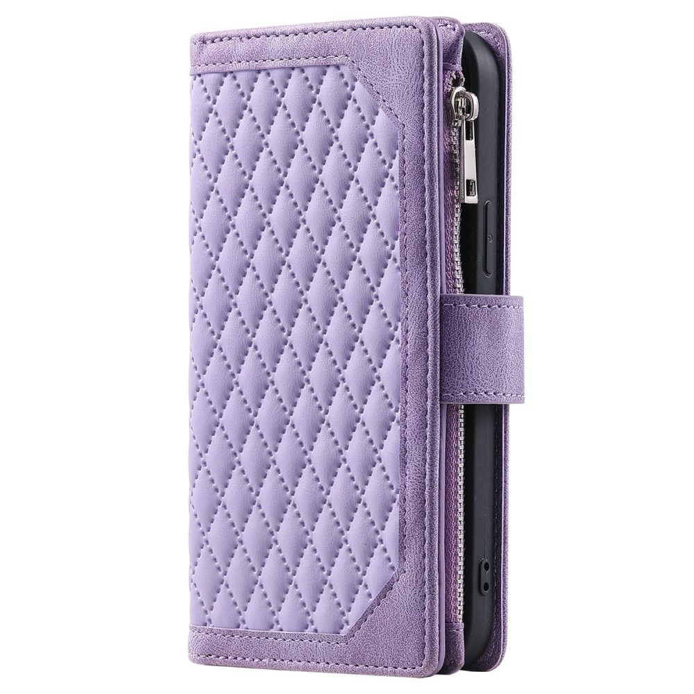 Funda acolchada tipo billetera iPhone 13 Pro Violeta