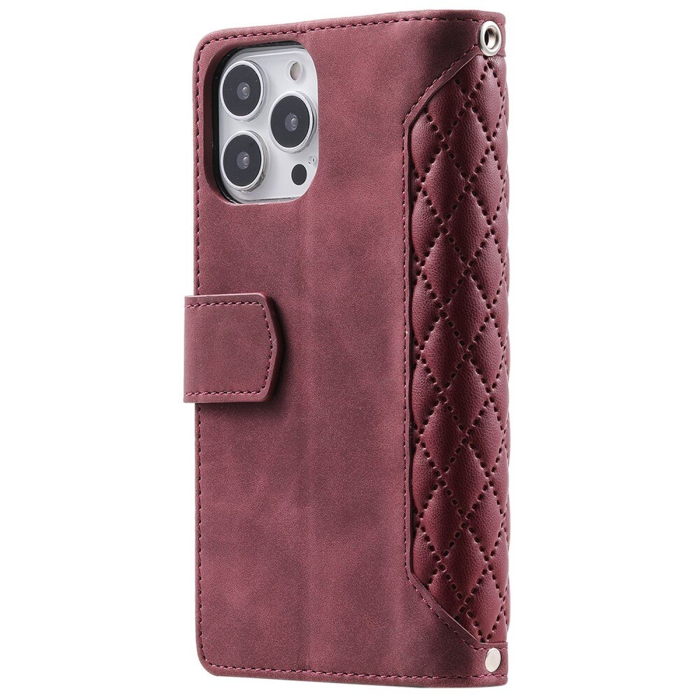 Funda acolchada tipo billetera Apple iPhone 13 Pro Rojo