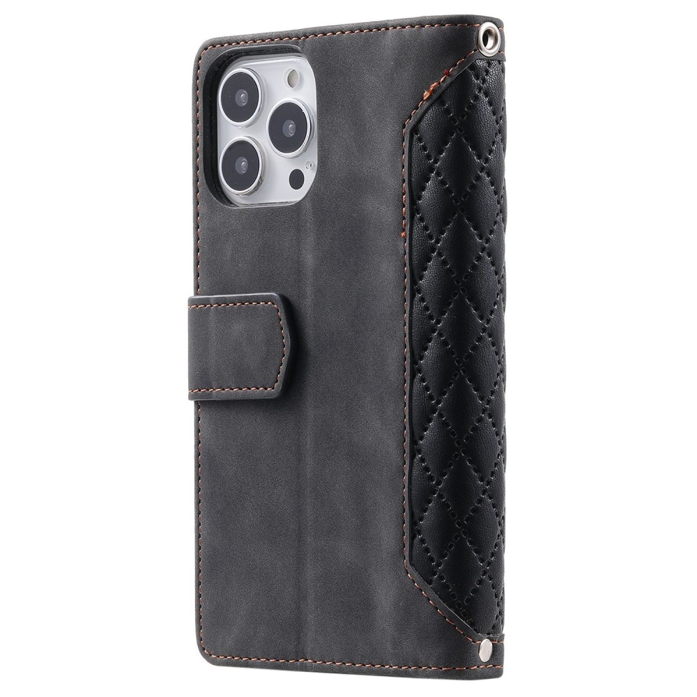 Funda acolchada tipo billetera iPhone 13 Pro Negro