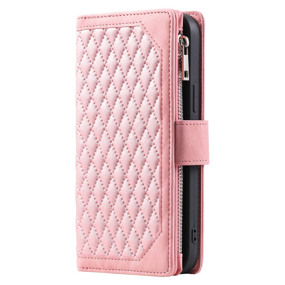 Funda acolchada tipo billetera iPhone 13 Pro Rosado