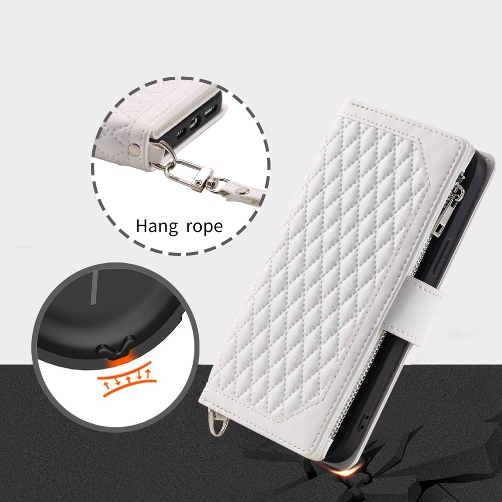 Funda acolchada tipo billetera iPhone 13 Pro Blance