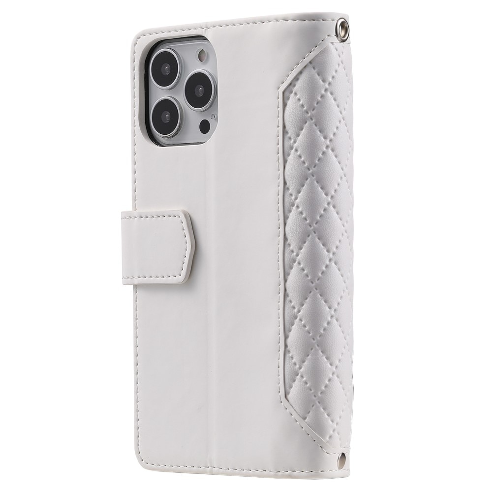 Funda acolchada tipo billetera iPhone 13 Pro Blance
