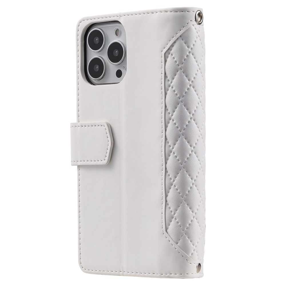 Funda acolchada tipo billetera iPhone 13 Pro Blanco