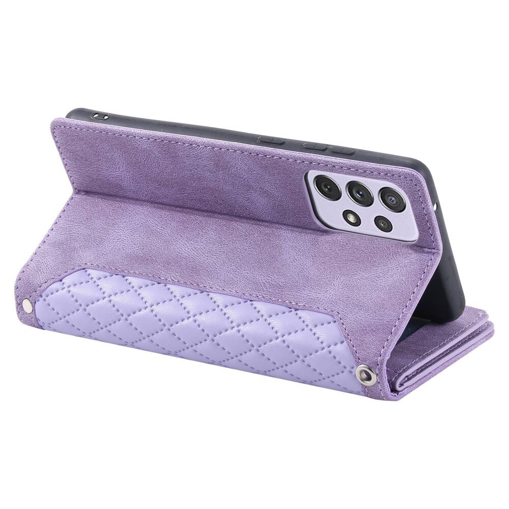 Funda acolchada tipo billetera Samsung Galaxy A52 5G Púrpura
