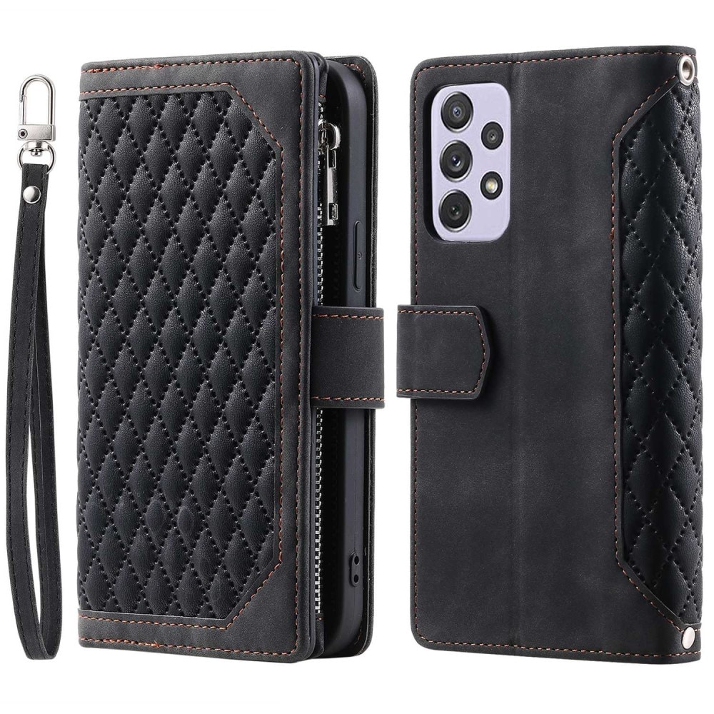 Funda acolchada tipo billetera Samsung Galaxy A52 5G Negro