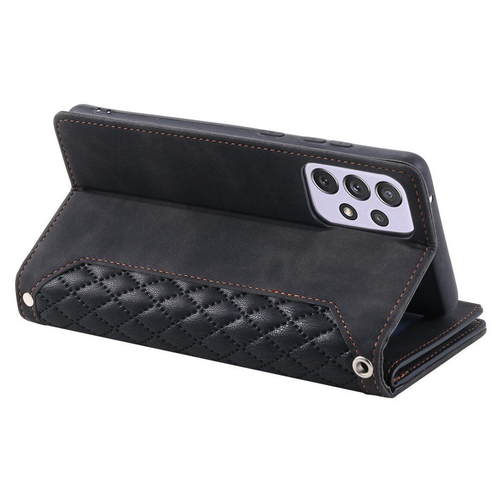 Funda acolchada tipo billetera Samsung Galaxy A52 5G Negro