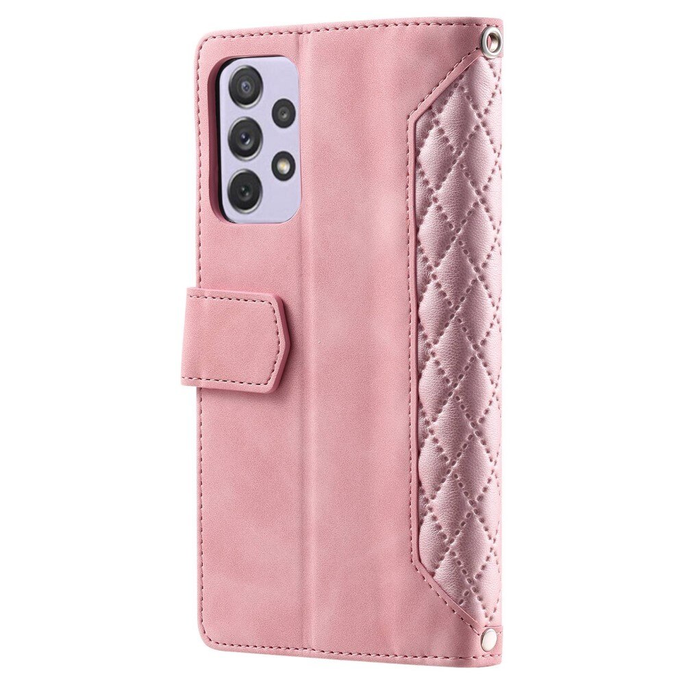 Funda acolchada tipo billetera Samsung Galaxy A52 5G Rosa