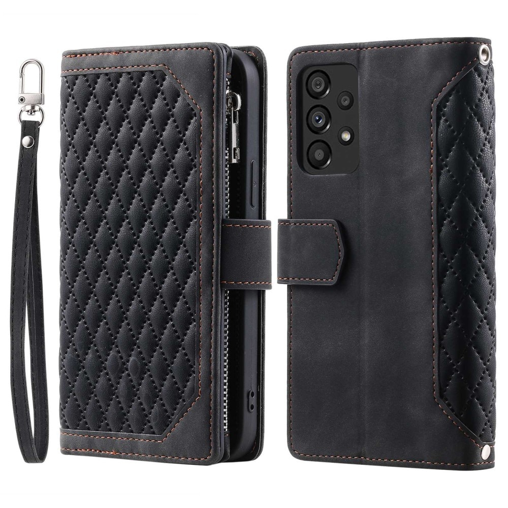 Funda acolchada tipo billetera Samsung Galaxy A53 Negro