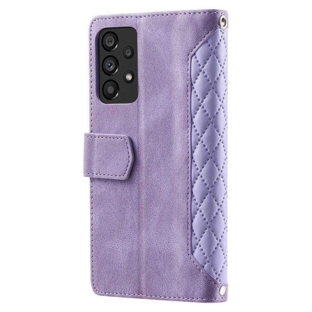 Funda acolchada tipo billetera Samsung Galaxy A53 Púrpura