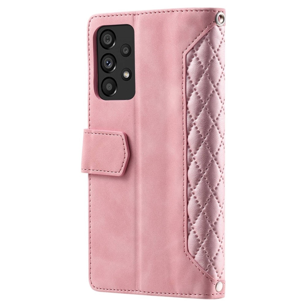 Funda acolchada tipo billetera Samsung Galaxy A53 Rosa