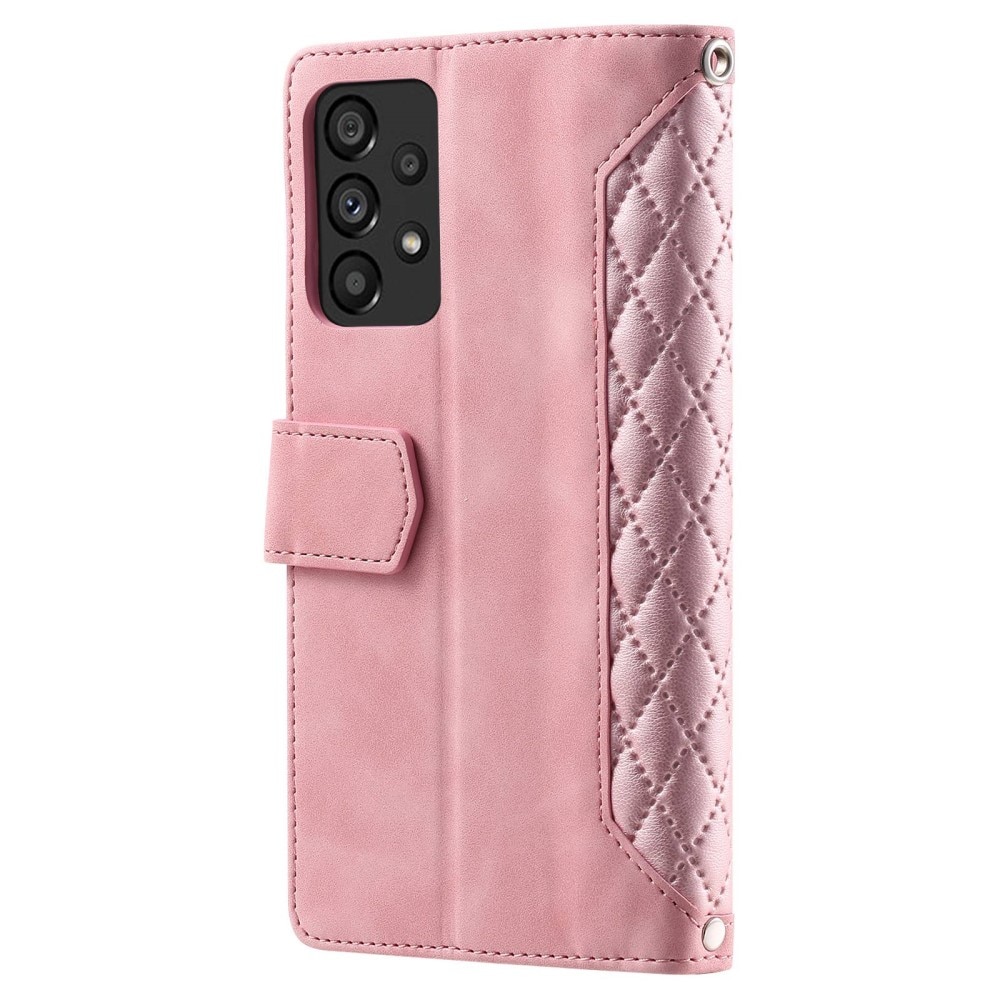 Funda acolchada tipo billetera Samsung Galaxy A53 Rosado