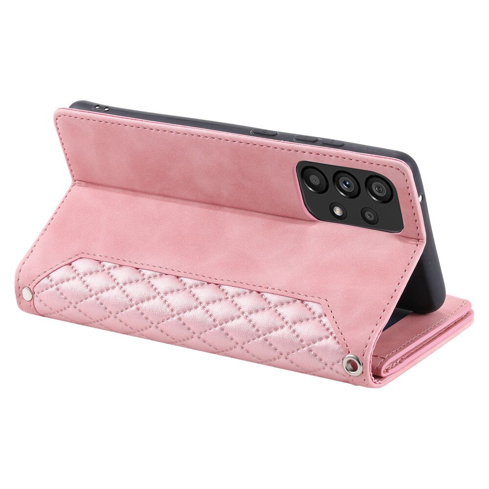 Funda acolchada tipo billetera Samsung Galaxy A53 Rosado