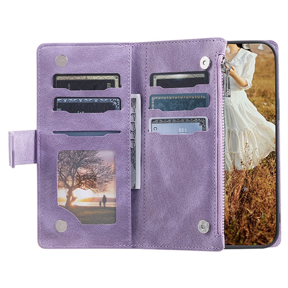 Funda acolchada tipo billetera Samsung Galaxy S22 Púrpura