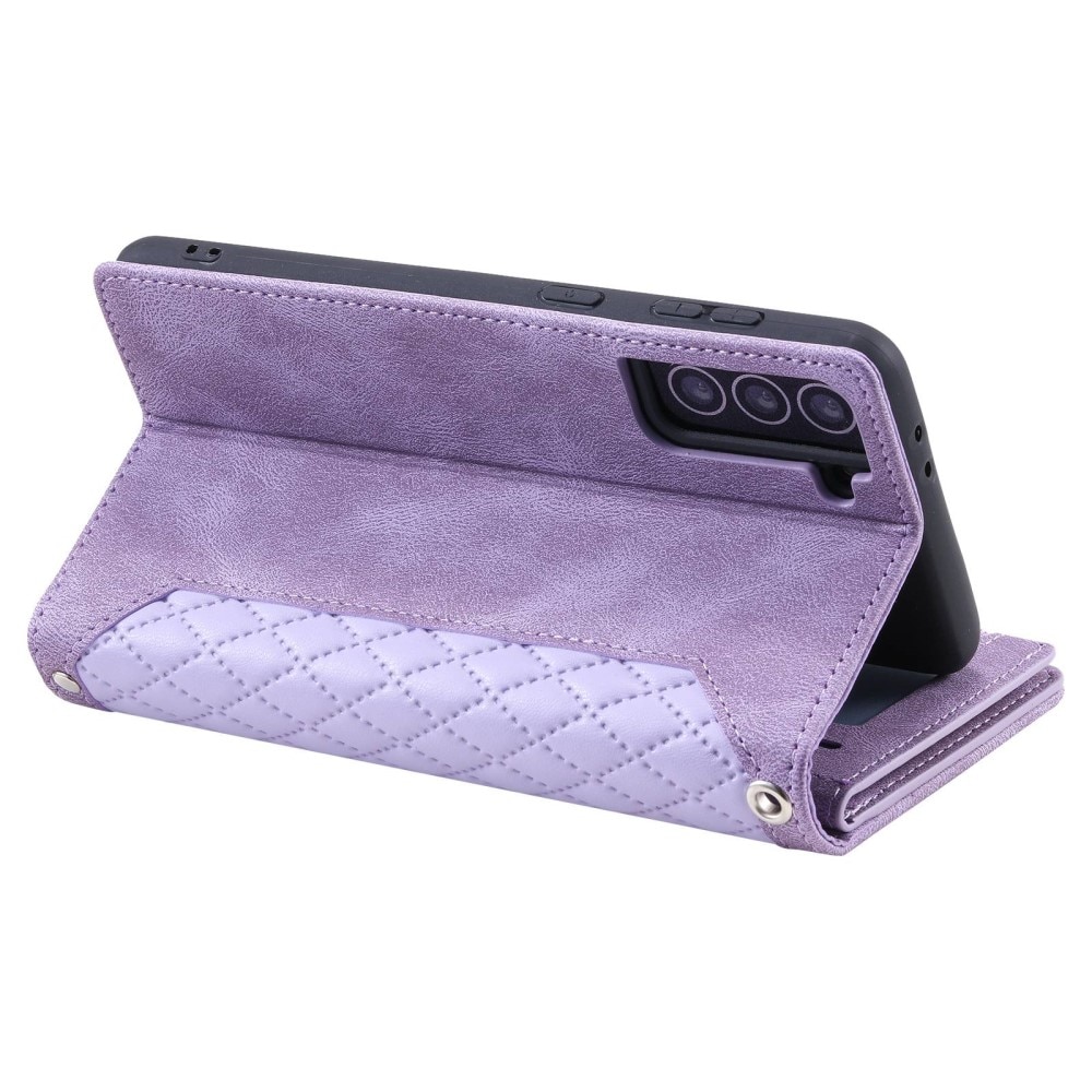 Funda acolchada tipo billetera Samsung Galaxy S22 Púrpura
