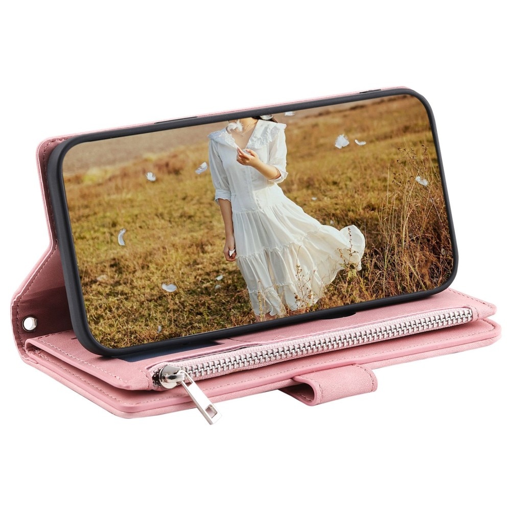 Funda acolchada tipo billetera Samsung Galaxy S22 Rosado