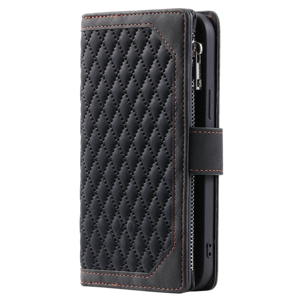 Funda acolchada tipo billetera Samsung Galaxy S22 Ultra Negro