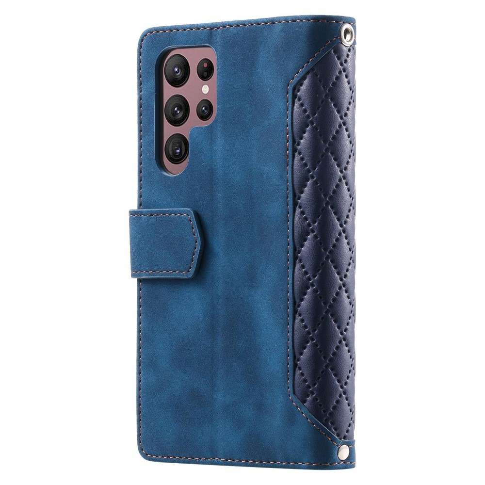Funda acolchada tipo billetera Samsung Galaxy S22 Ultra Azul