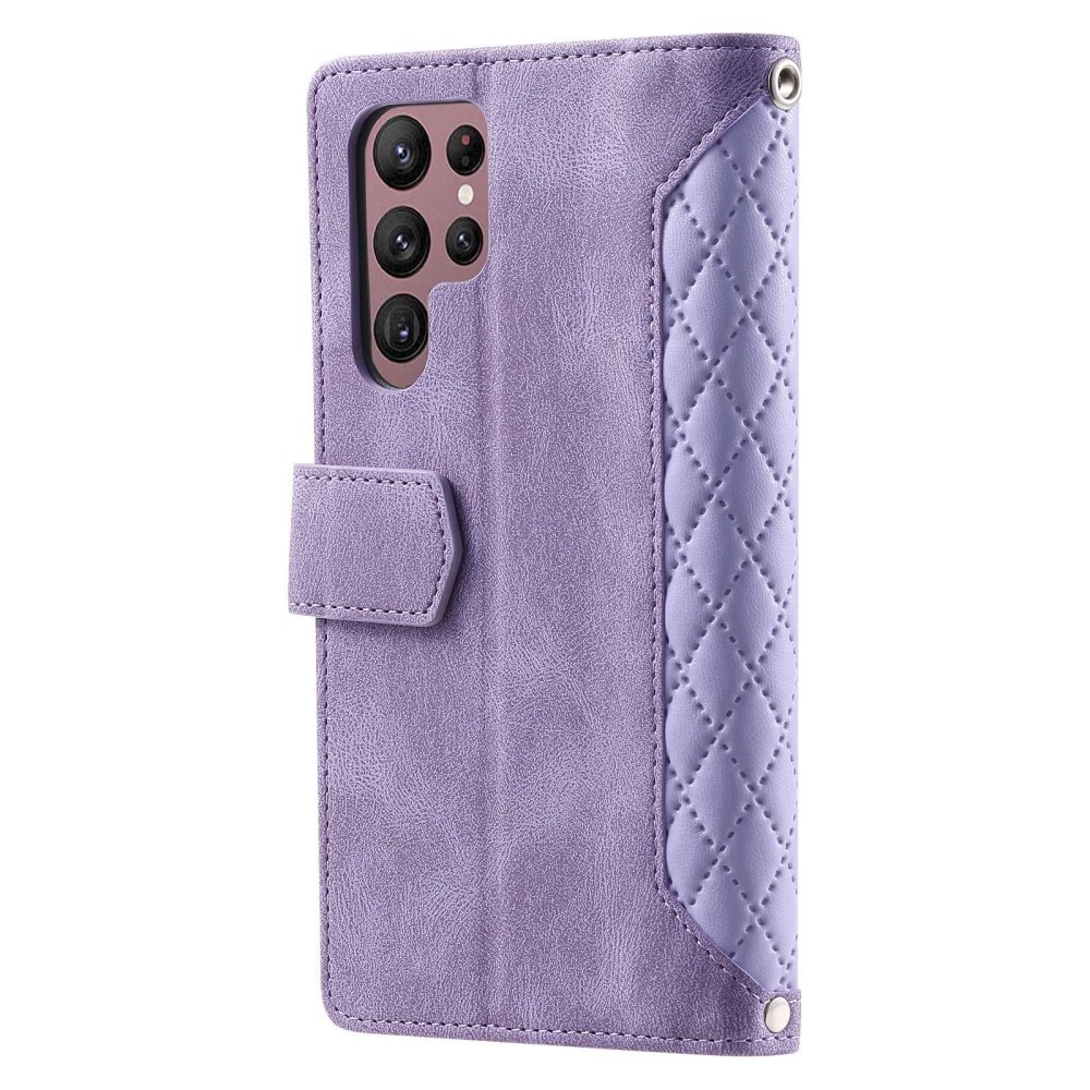 Funda acolchada tipo billetera Samsung Galaxy S22 Ultra Violeta