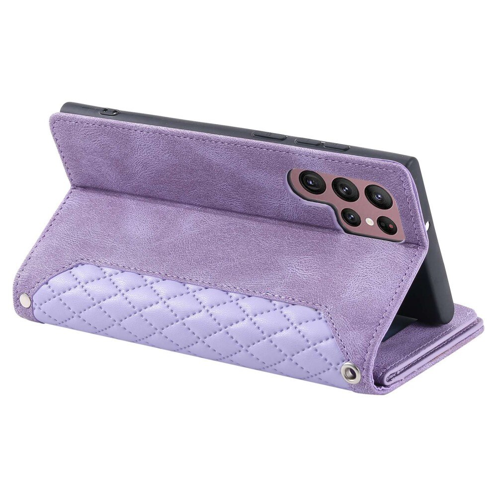 Funda acolchada tipo billetera Samsung Galaxy S22 Ultra Violeta