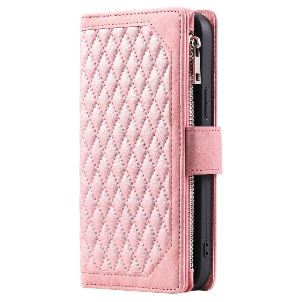 Funda acolchada tipo billetera Samsung Galaxy S22 Ultra Rosa