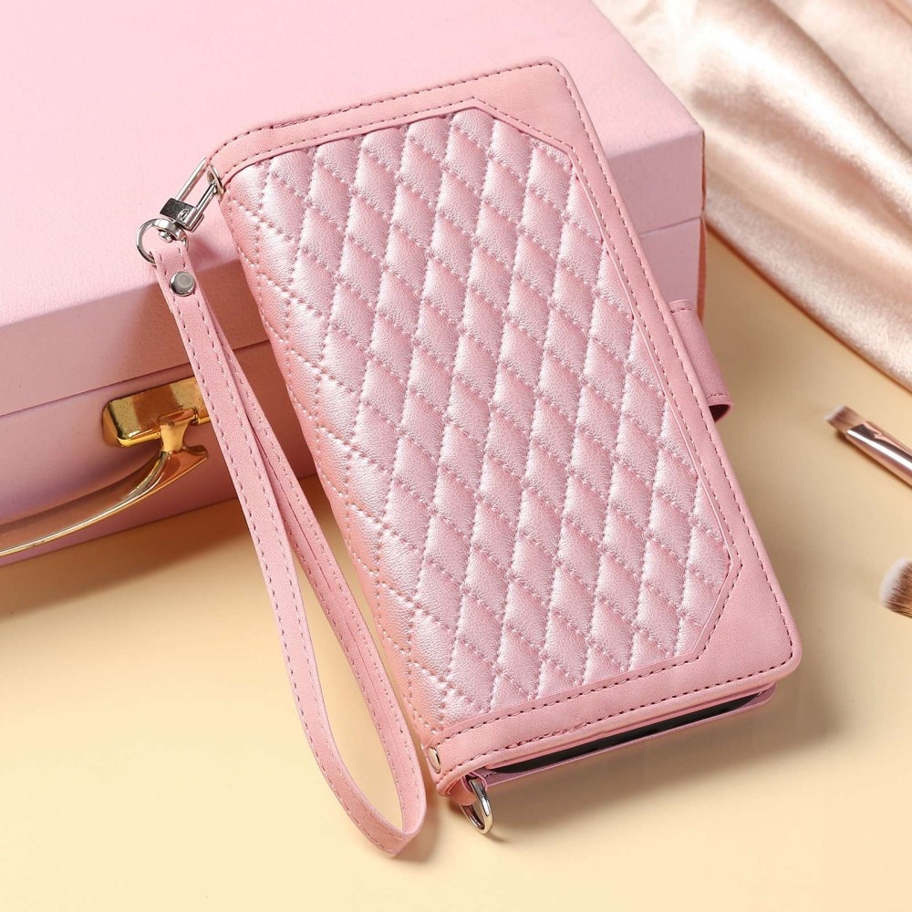 Funda acolchada tipo billetera Samsung Galaxy S22 Ultra Rosa