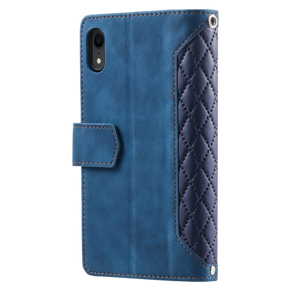 Funda acolchada tipo billetera iPhone Xr Azul