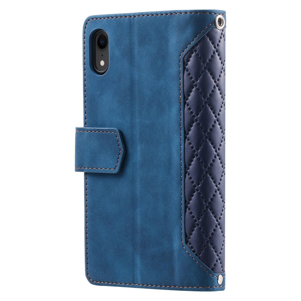 Funda acolchada tipo billetera iPhone XR Azul